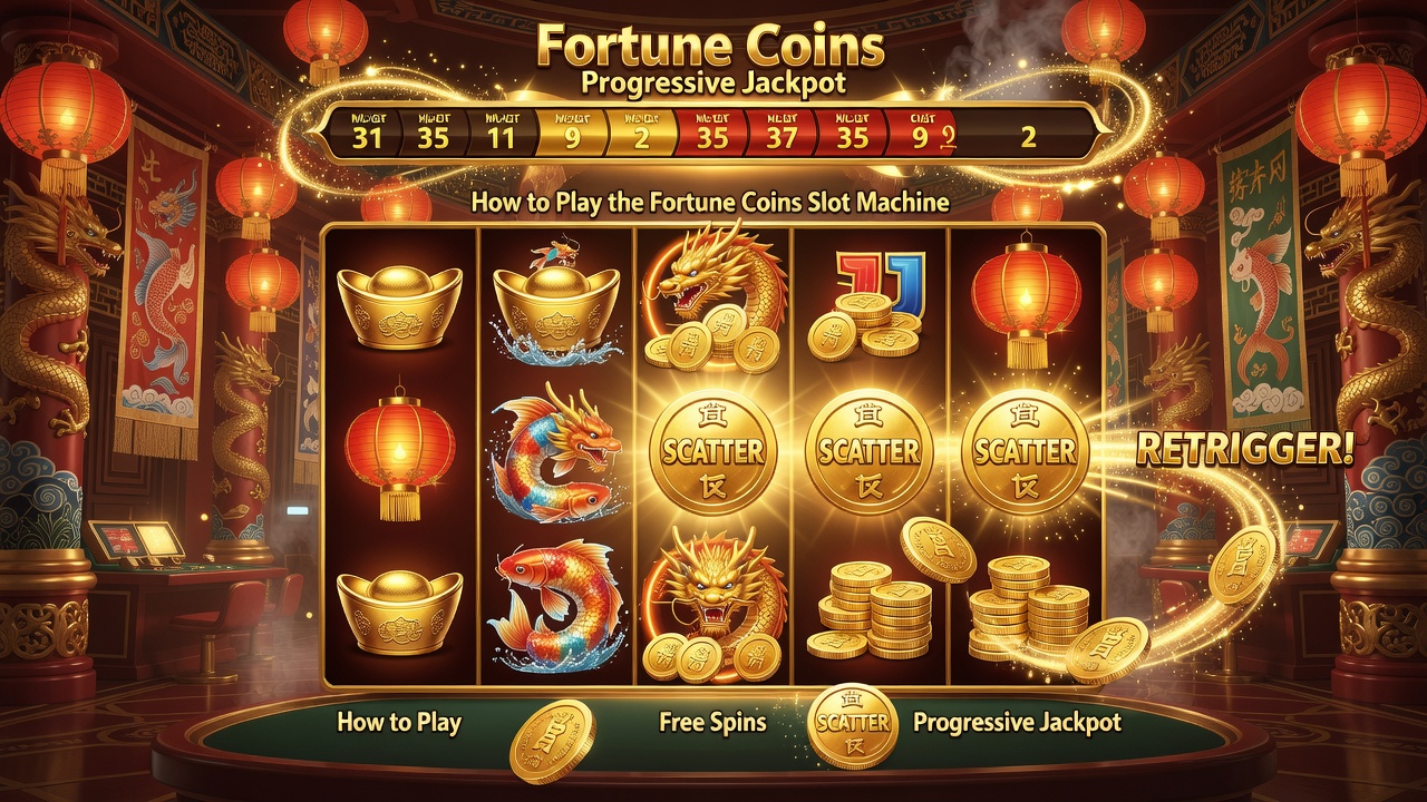 Fortune Coins Slot & Fortune Coin Casino Game: How to Play the Fortune Coins Slot Machine, Free Spins, and Progressive Jackpot