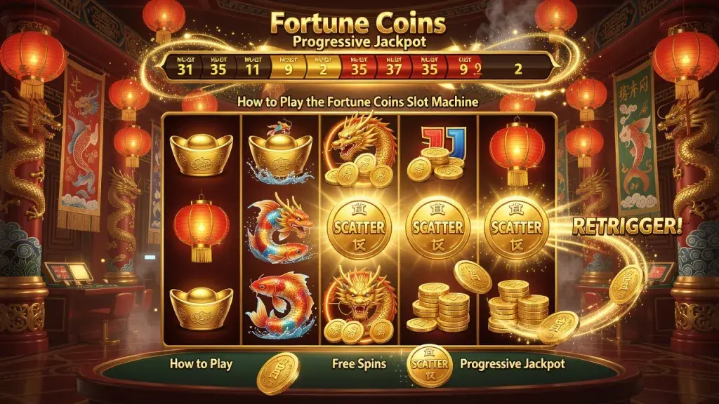 Fortune Coins Slot & Fortune Coin Casino Game: How to Play the Fortune Coins Slot Machine, Free Spins, and Progressive Jackpot